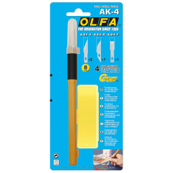 OL-AK-4 Набор OLFA Нож перовой с профильными лезвиями, 6мм, 4шт