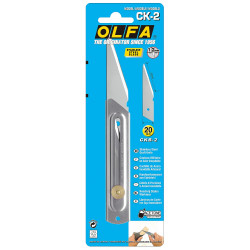 OL-CK-2 Нож OLFA хозяйственный с выдвижным лезвием, корпус и лезвие из нержавеющей стали, 20мм