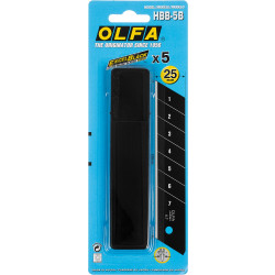 OL-HBB-5B Лезвие OLFA ''BLACK MAX'' сегментированное, 5шт, 25х126х0,7мм