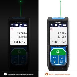 34923 Дальномер лазерный ''ДЛ-100'', точность 2 мм, дальность 100м, класс защиты IP54, ЗУБР Профессионал 34923
