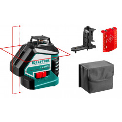 34645-2 Нивелир лазерный ''LL360-2'', 360 градусов, 20м / 70м (детектор), сверхъяркий, KRAFTOOL, IP54, точн. 0,2 мм/м, держатель, в сумке