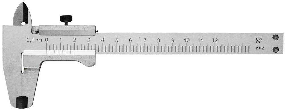 3445-125 Штангенциркуль металлический тип 1, класс точности 2, 125мм, шаг 0,1мм