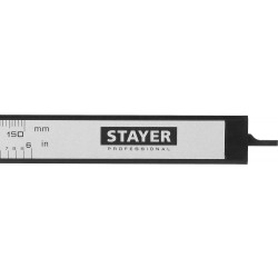 34411-150 Штангенциркуль STAYER ''MASTER'' электронный, направляющая из композитных матер. на основе углеродного волокна, пластик корпус, шаг измерения 0,1, 150мм