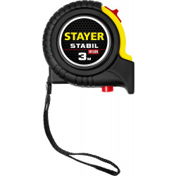 34131-03_z02 STAYER STABIL 3м / 16мм профессиональная рулетка в ударостойком обрезиненном корпусе  с двумя фиксаторами