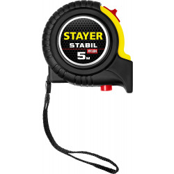 34131-05_z02 STAYER STABIL 5м / 19мм профессиональная рулетка в ударостойком обрезиненном корпусе  с двумя фиксаторами