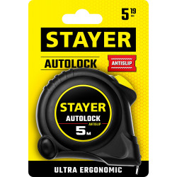 2-34126-05-19_z02 STAYER АutoLock 5м / 19мм рулетка с автостопом