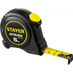 2-34126-05-19_z02 STAYER АutoLock 5м / 19мм рулетка с автостопом