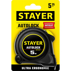 2-34126-05-25_z02 STAYER АutoLock 5м / 25мм рулетка с автостопом