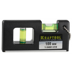 1-34861-010 Уровень KRAFTOOL ''PRO'' ''МИНИ'' с магнитом, 2 ампулы, 100мм