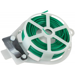 42359-53633C Проволока подвязочная плоская, RACO 42359-53633C, с покрытием ПВХ и диспенсером, в пластиковой обойме, 30м