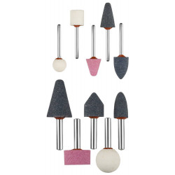 35998-H10 Набор ЗУБР ''МАСТЕР'': Абразивные минишарошки-насадки для гравера и дрели, хвостовик d 3,2мм, d 6мм