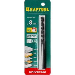 29172-120-8_z01 Сверло ''UNIVERSAL'' по бетону, металлу, дереву, KRAFTOOL PROFESSIONAL, 8 х 120 мм