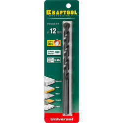 29172-160-12_z01 Сверло ''UNIVERSAL'' по бетону, металлу, дереву, KRAFTOOL PROFESSIONAL 29172-160-12, 12 х 160 мм