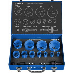 29531-H11 Набор ЗУБР ''ЭКСПЕРТ'': Коронки биметаллические, глубина сверления до 38мм, d 14,20,22,25,30,35,40,51,60,64,67мм
