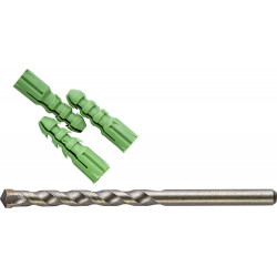 29111-H11-10 Набор STAYER Свeрла ''MASTER'' по бетону, 10мм, с дюбелями, 11 предметов