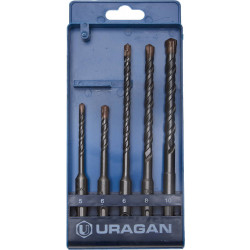 901-25554-H5 Набор URAGAN Буры по бетону, хвостовик ''SDS-Plus'', 5х110; 6х110; 6х160; 8х160; 10х160мм; 5шт