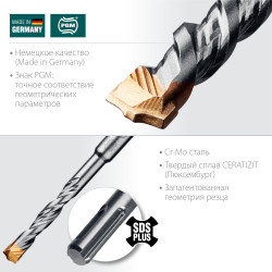 Бур SDS-plus KRAFTOOL Ceratizit Carbide 8 х 110 мм 29320-110-08_z02