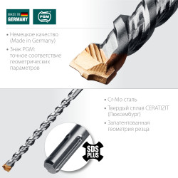 Бур SDS-plus KRAFTOOL Ceratizit Carbide 16 х 250 мм 29320-260-16_z02
