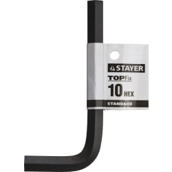 27405-10 Ключ имбусовый STAYER ''STANDARD'', сталь, черный, 10мм
