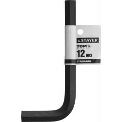 27405-12 Ключ имбусовый STAYER ''STANDARD'', сталь, черный, 12мм
