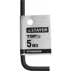 27405-5 Ключ имбусовый STAYER ''STANDARD'', сталь, черный, 5мм