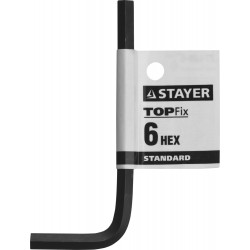 27405-6 Ключ имбусовый STAYER ''STANDARD'', сталь, черный, 6мм
