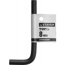 27405-8 Ключ имбусовый STAYER ''STANDARD'', сталь, черный, 8мм