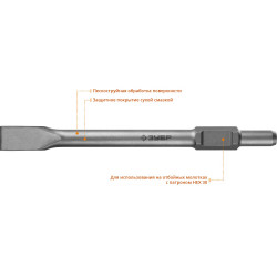29375-35-400 ЗУБР БУРАН HEX 30 Зубило плоское 35 х 400 мм
