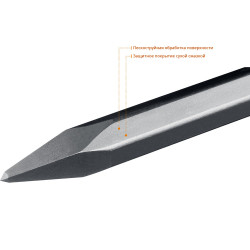 29380-00-400 ЗУБР HEX 28,6 (Макита тип) Зубило пикообразное 400 мм
