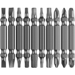 26089-H10 Набор ЗУБР: Биты длинные ''МХ-10'', Cr-V, двусторонние для шуруповерта в держателе
