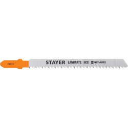 15991-2.5_z02 Полотна STAYER, T101BR, для эл/лобзика, HCS, по дереву, фанере, ламинату, обратн. рез, T-хвост., шаг 2,5мм, 75мм, 2шт