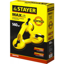 33718-3 Стеклодомкрат STAYER ''MASTER'' MAXLift, пластмассовый, тройной, 140 кг