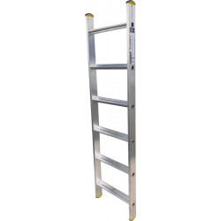 НК1 5106 Алюминиевая односекционная приставная лестница, широкая ступень 1x6 АЛЮМЕТ