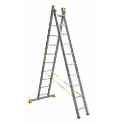 P2 9210 Лестница усиленная двухсекционная 2х10 (297/490 см, 14,7 кг), Алюмет