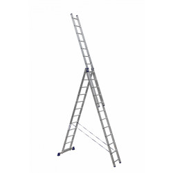 H3 5312 Лестница трехсекционная универсальная алюминиевая 3х12, Алюмет