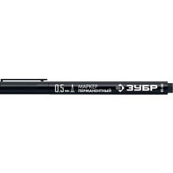 06321-2 ЗУБР МП-50 черный, 0.5 мм экстра тонкий перманентный маркер