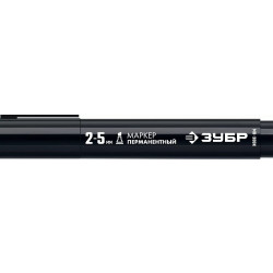 06323-2 ЗУБР МП-300К черный, 2-5 мм клиновидный перманентный маркер с увелич объемом