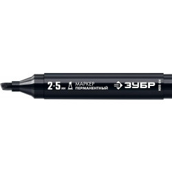 06323-2 ЗУБР МП-300К черный, 2-5 мм клиновидный перманентный маркер с увелич объемом
