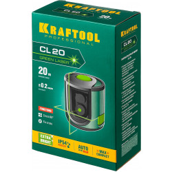 34701 KRAFTOOL CL 20 зеленый лазерный нивелир