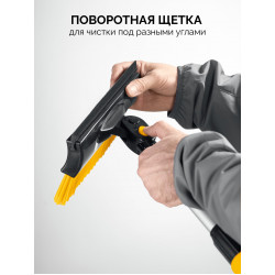 61042-145 Телескопическая щётка STAYER с поворотной головой и водосгоном от снега автомобильная, 990-1445 мм
