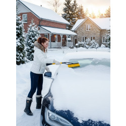 61045_z01 Щётка от снега автомобильная STAYER  со скребком, 610 мм