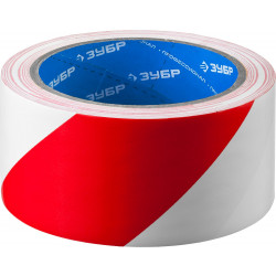 12248-50-25 Разметочная клейкая лента, ЗУБР Профессионал, цвет красно-белый, 50мм х 25м