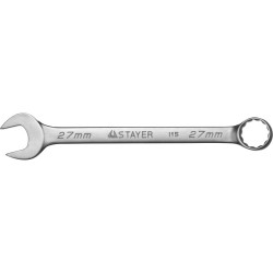 27085-27 Ключ STAYER ''MASTER'' гаечный комбинированный, хромированный, 27мм