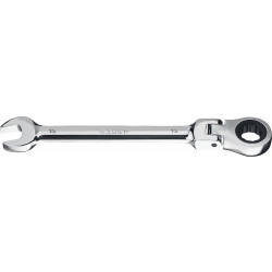 27101-13 Комбинированный гаечный ключ трещоточный шарнирный 13 мм, ЗУБР