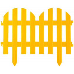 422205-Y Забор декоративный GRINDA ''ПАЛИСАДНИК'', 28x300см, желтый