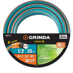 429007-1/2-20 GRINDA PROLine EXPERT 5 1/2'', 20 м, 35 атм, шланг поливочный, армированный, пятислойный