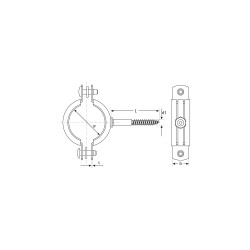37854-83-95-1 Хомут трубный оцинкованный, с шурупом, 3'', 1шт, ЗУБР Эксперт 37854-83-95-1
