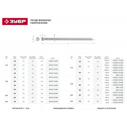 305310-16-025 Гвозди финишные оцинкованные, 25 х 1.6 мм, 5 кг, ЗУБР