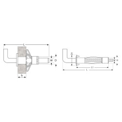 4-302492-04-032 Анкер МОЛЛИ для пустотелых конструкций, с крюком, М4х32х13мм, 150шт, оцинкованный, ЗУБР