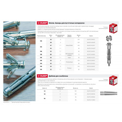 302492-05-052 Анкер МОЛЛИ для пустотелых материалов, с крюком, 11 мм х M5 x 52 мм, 80 шт, оцинкованный, ЗУБР